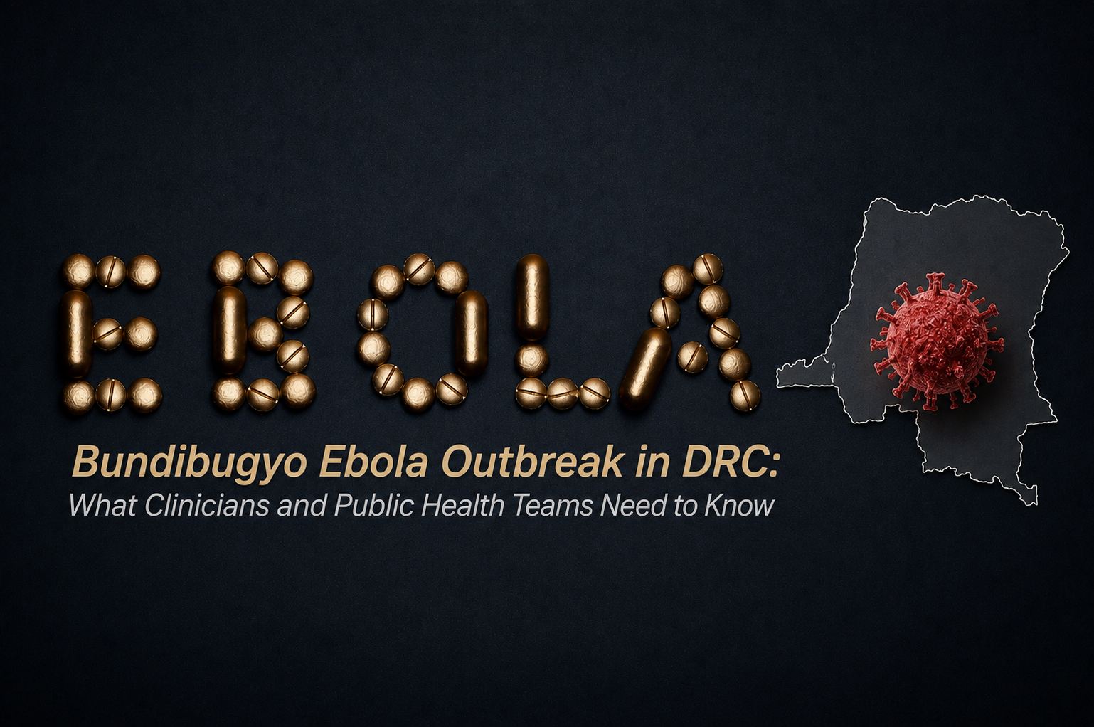 A border health desk with protective supplies, reporting forms, radios, and a regional map prepared for Ebola surveillance.